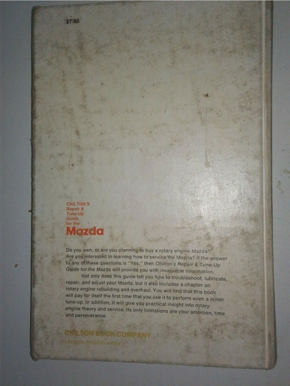 Book 1971-73  Mazda Chiltons Repair TuneUp Guide Rotary Engine RX-3 1972-73  RX- - Picture 4 of 5